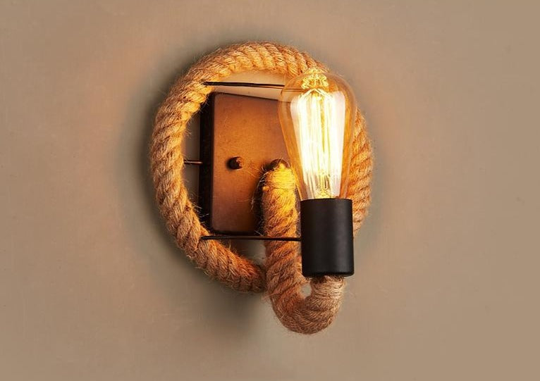 Vintage Rope Wall Mounted Light Fixture
