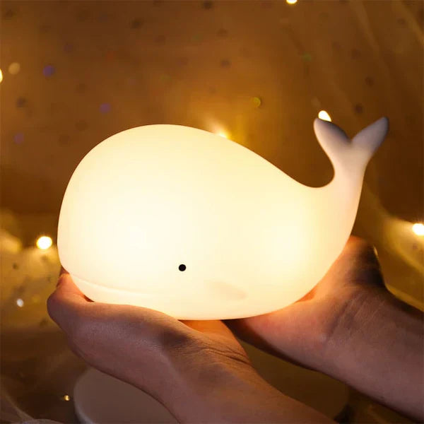 Whale Night Light with Color-Changing LED