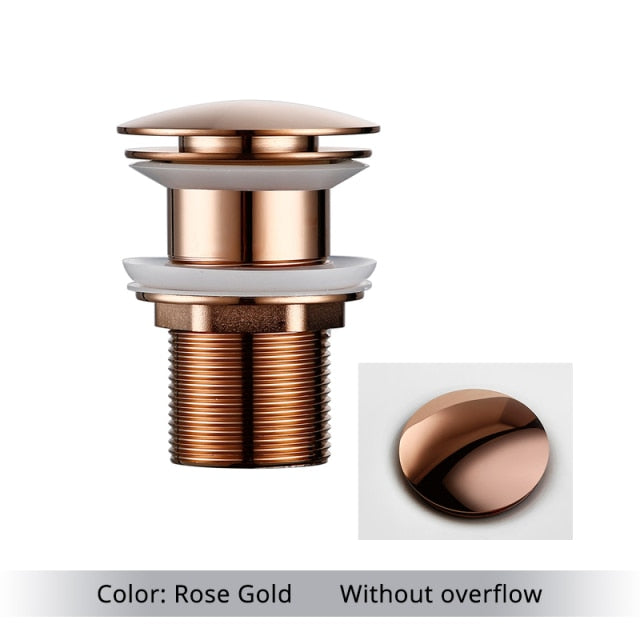 Polished Brass Pop-Up Bathroom Sink Drain