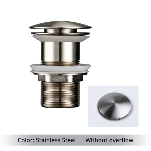 Polished Brass Pop-Up Bathroom Sink Drain