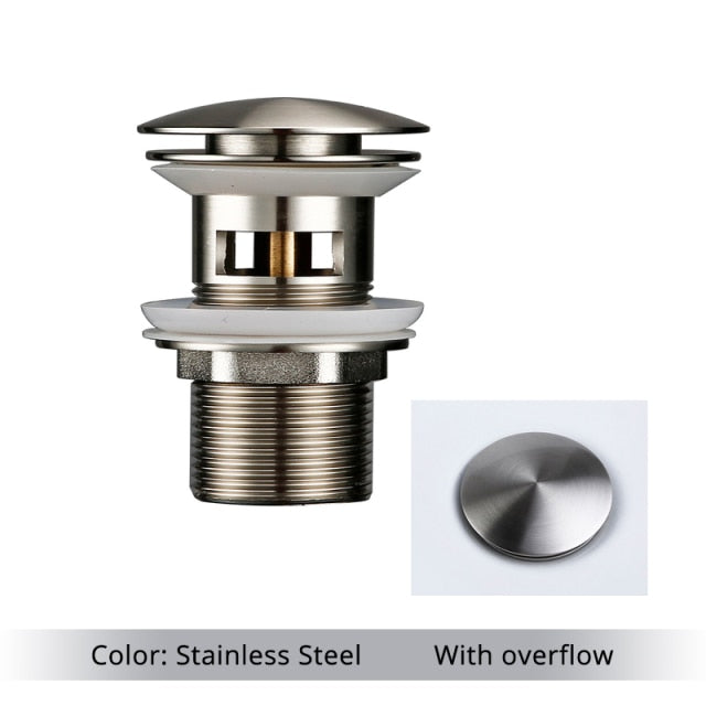 Polished Brass Pop-Up Bathroom Sink Drain