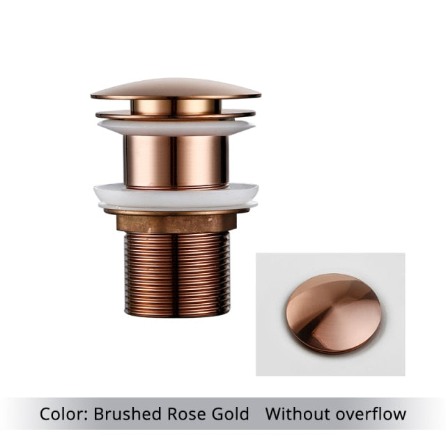 Polished Brass Pop-Up Bathroom Sink Drain