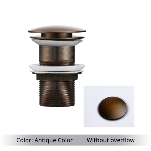 Polished Brass Pop-Up Bathroom Sink Drain