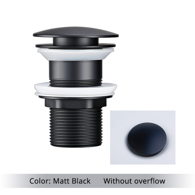 Polished Brass Pop-Up Bathroom Sink Drain