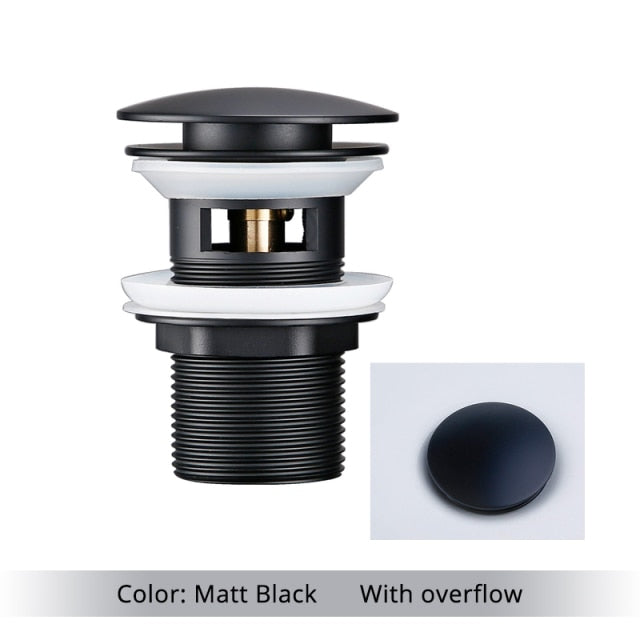 Polished Brass Pop-Up Bathroom Sink Drain