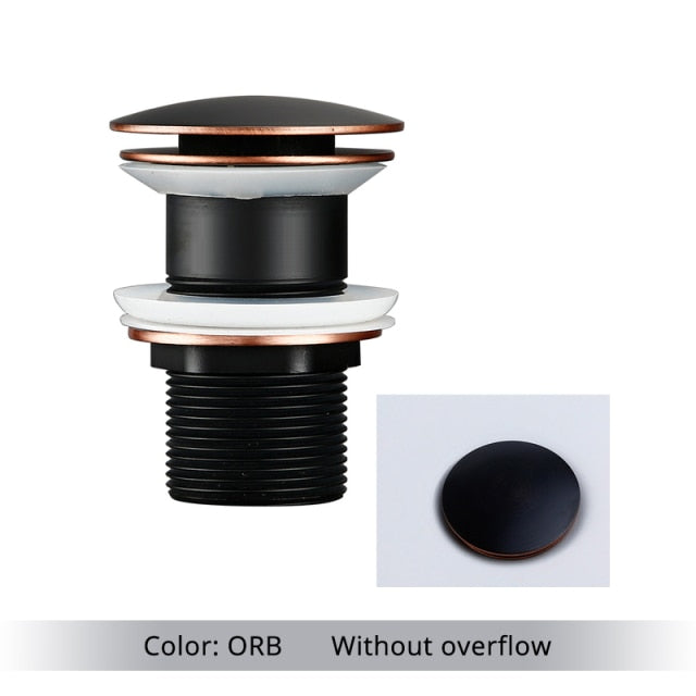 Polished Brass Pop-Up Bathroom Sink Drain