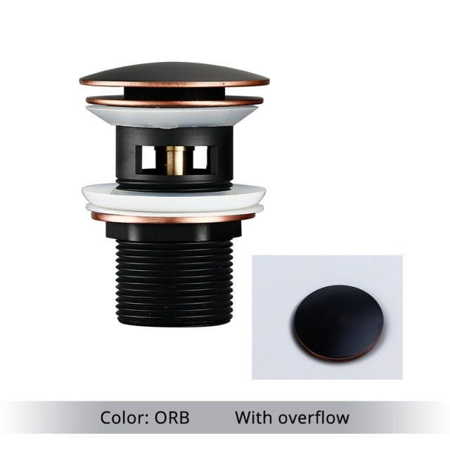 Polished Brass Pop-Up Bathroom Sink Drain