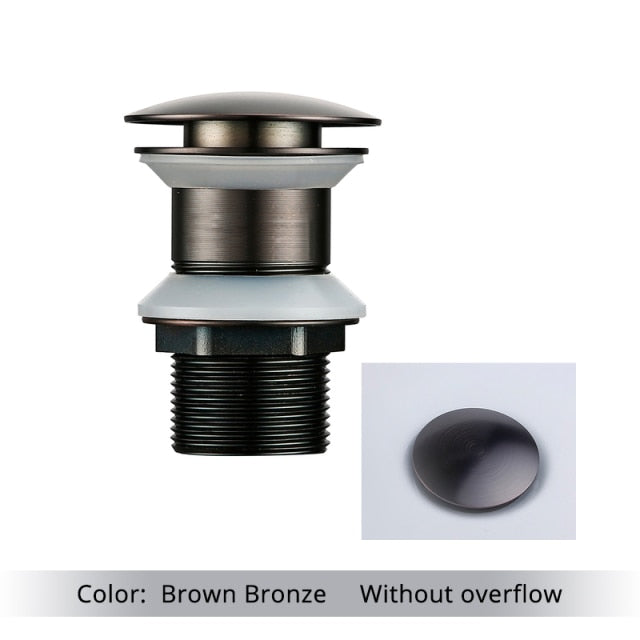 Polished Brass Pop-Up Bathroom Sink Drain