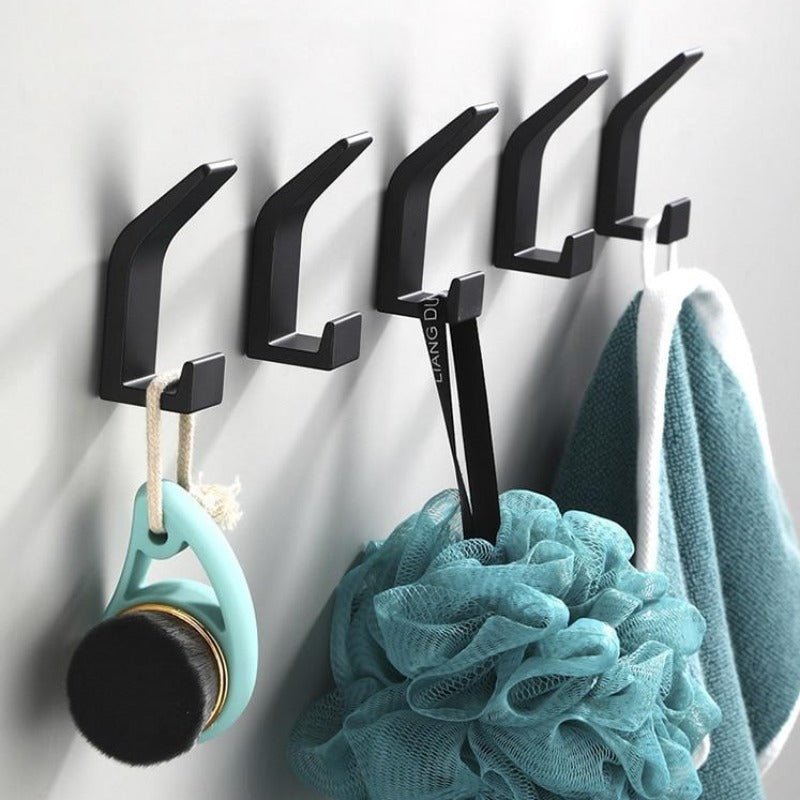 Aluminum Wall Hooks in Black and White - Modern Decorative Coat Hooks