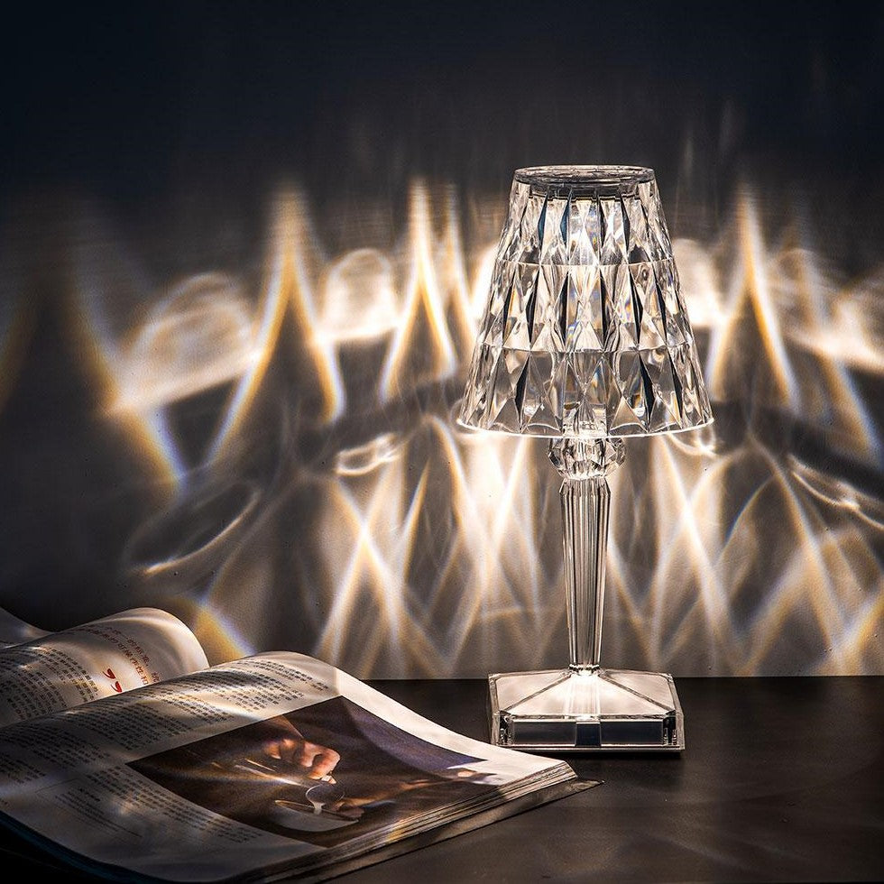 Rechargeable Crystal-Effect Touch Control Table Lamp