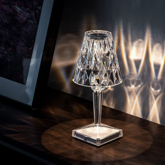Rechargeable Crystal-Effect Touch Control Table Lamp