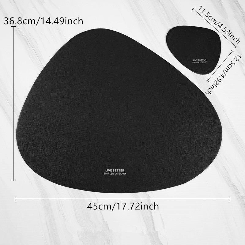 Triangle Faux Leather Placemat Set in 4 Colors