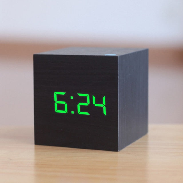 Mini LED Digital Clock with Alarm and Temperature Display