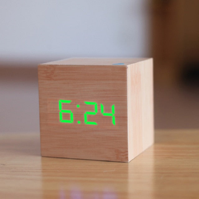 Mini Digital LED Clock with Alarm and Temperature Display