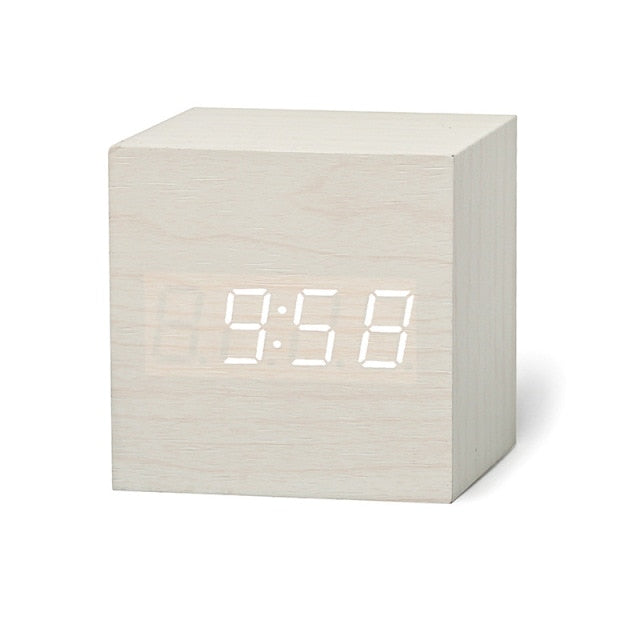 Mini Digital LED Clock with Alarm and Temperature Display