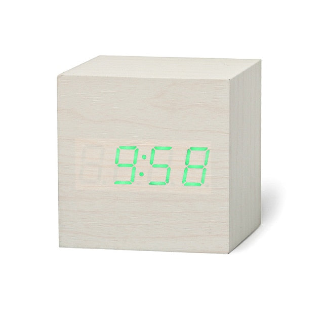 Mini LED Digital Clock with Alarm and Temperature Display