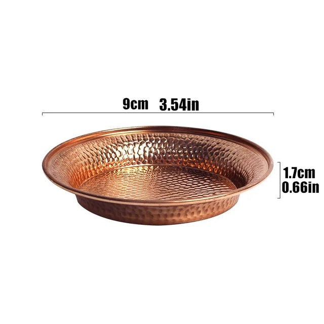 Sacred Healing Copper Plate Set - Trio of Antibacterial Wellness Plates