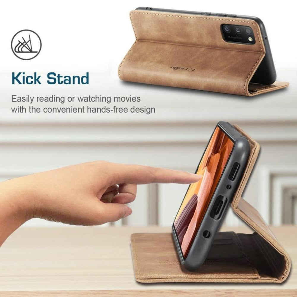 Vegan Leather Magnetic Flip Wallet Case for iPhone 15 Series