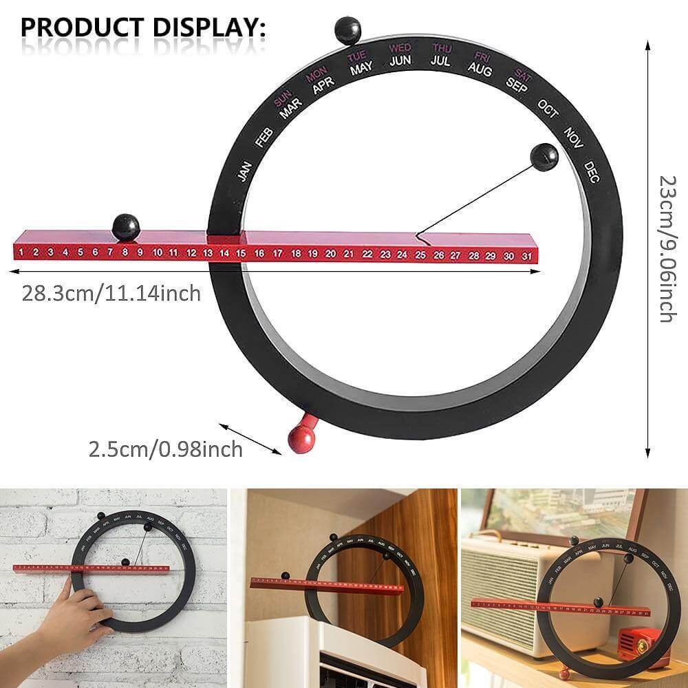 Magnetic Manual Desk Calendar with Date and Month Adjuster