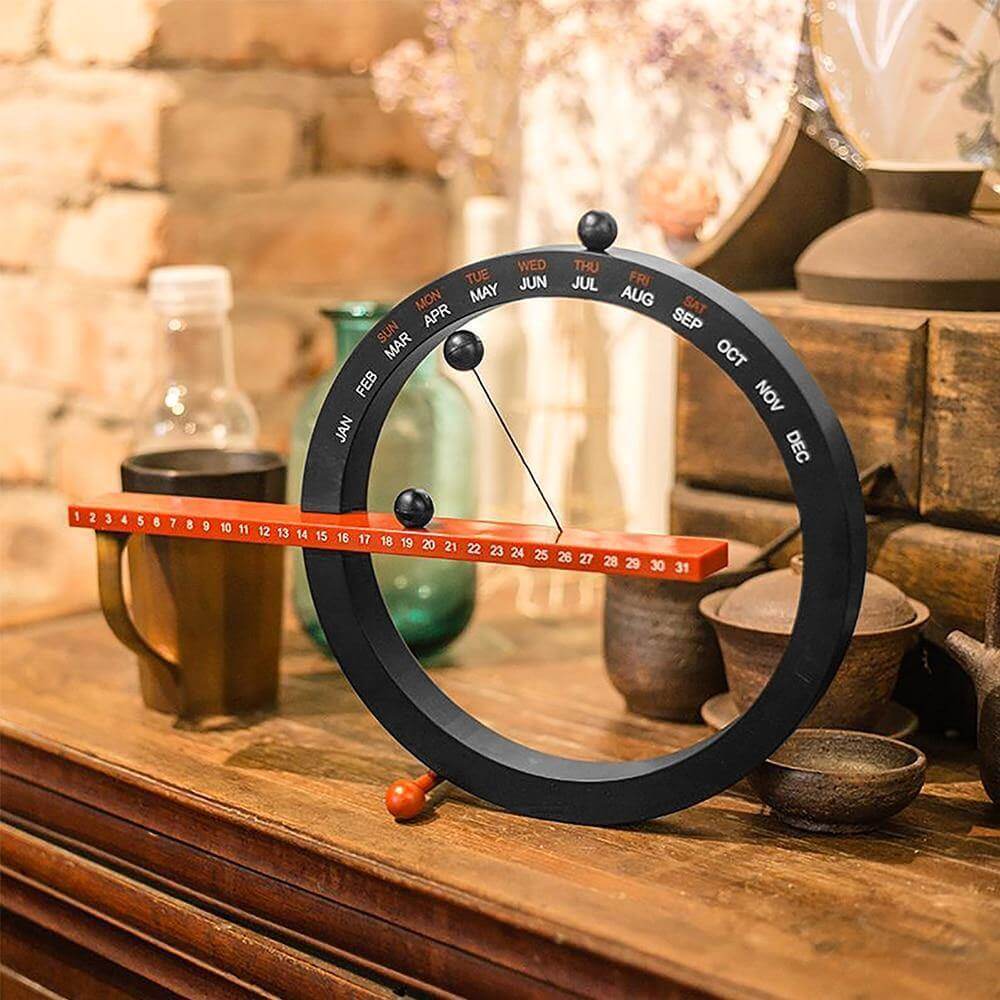 Magnetic Manual Desk Calendar with Date and Month Adjuster