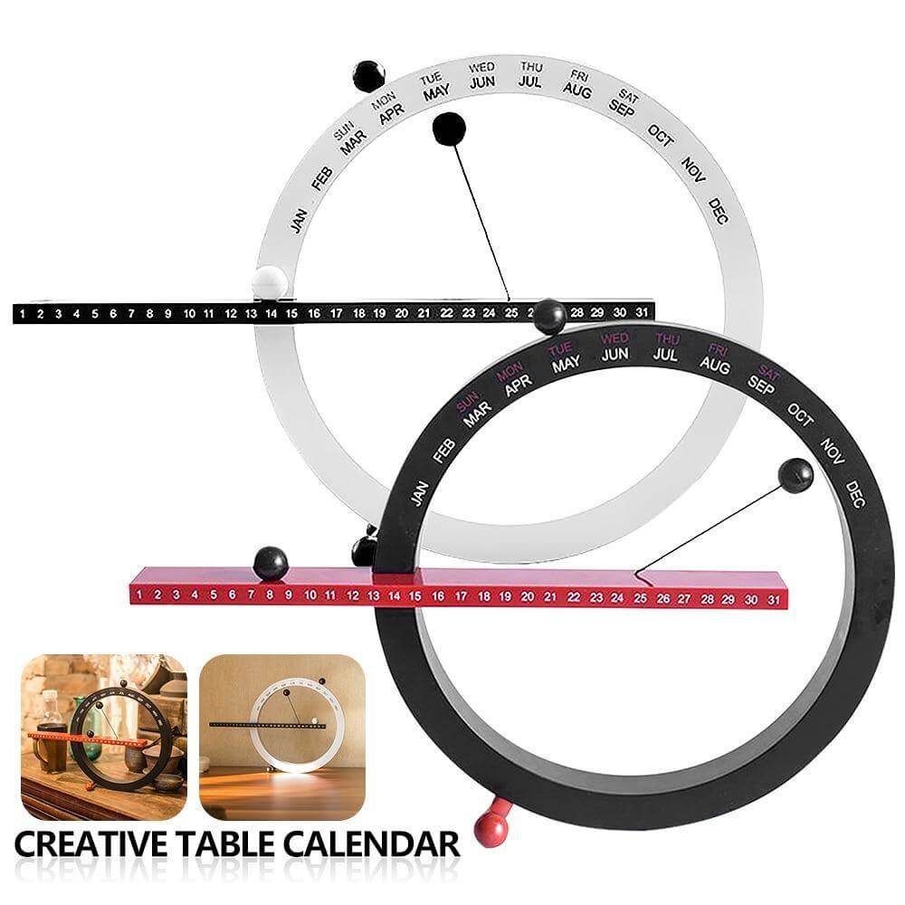 Magnetic Manual Desk Calendar with Date and Month Adjuster