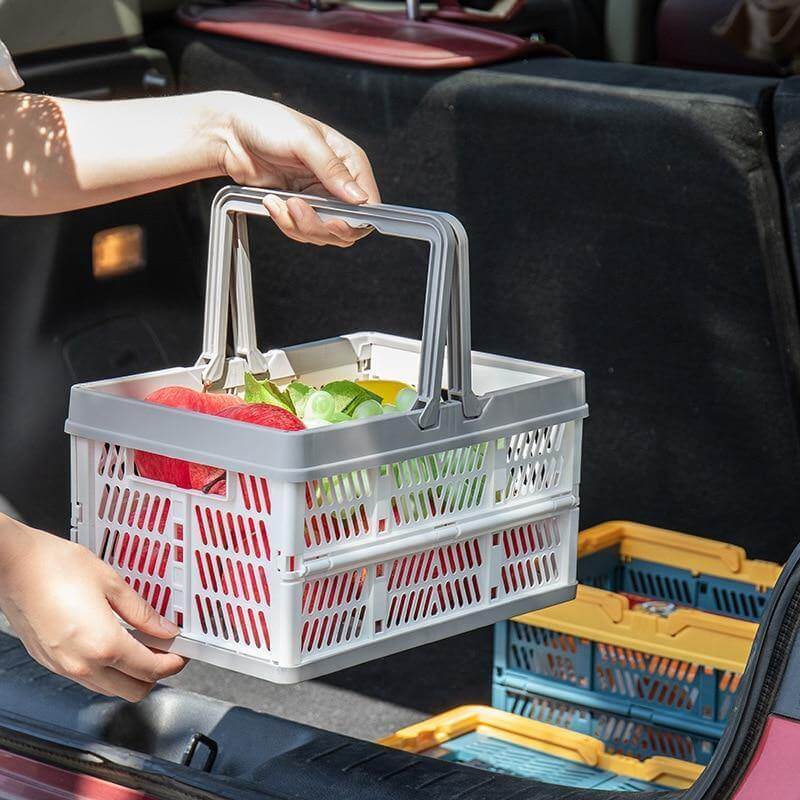 Foldable Lightweight Storage Basket with Handles
