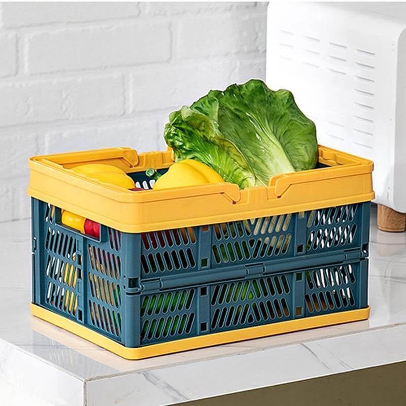 Foldable Lightweight Storage Basket with Handles