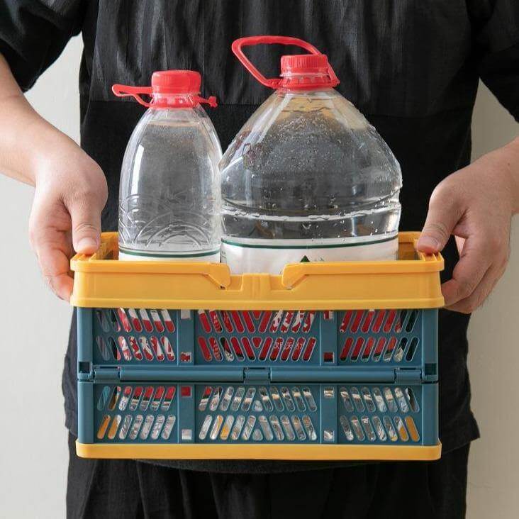 Foldable Lightweight Storage Basket with Handles