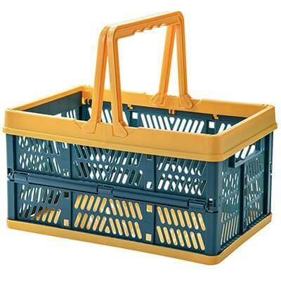 Foldable Lightweight Storage Basket with Handles