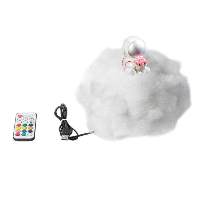 Colorful Astronaut Cloud Night Light with Remote Control