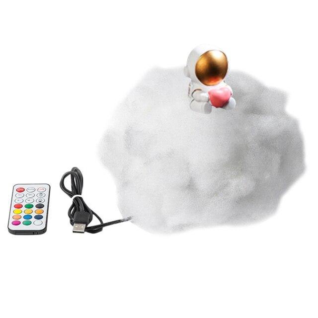 Colorful Astronaut Cloud Night Light with Remote Control