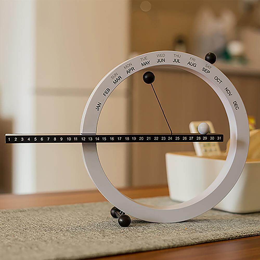 Magnetic Manual Desk Calendar with Date and Month Adjuster