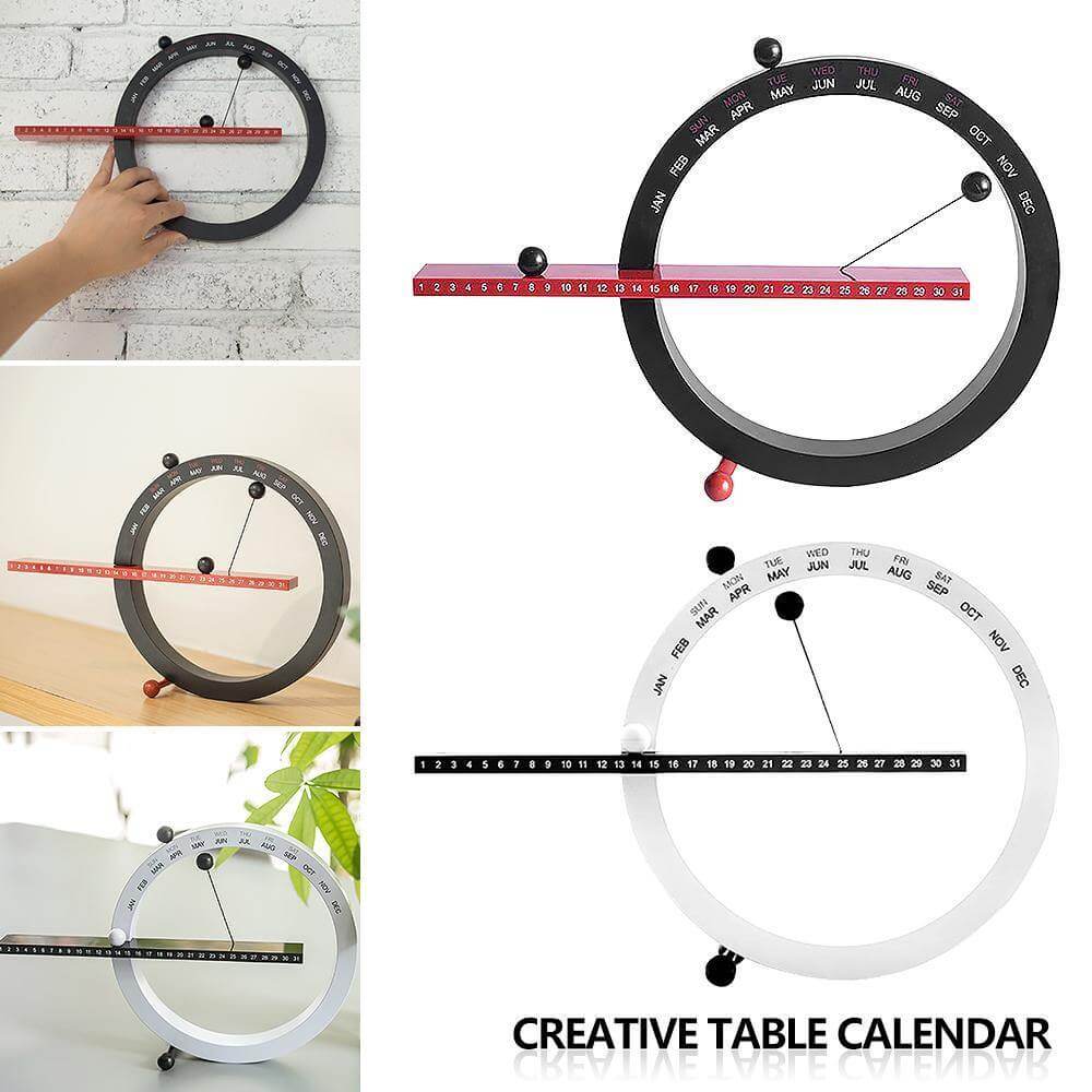 Magnetic Manual Desk Calendar with Date and Month Adjuster