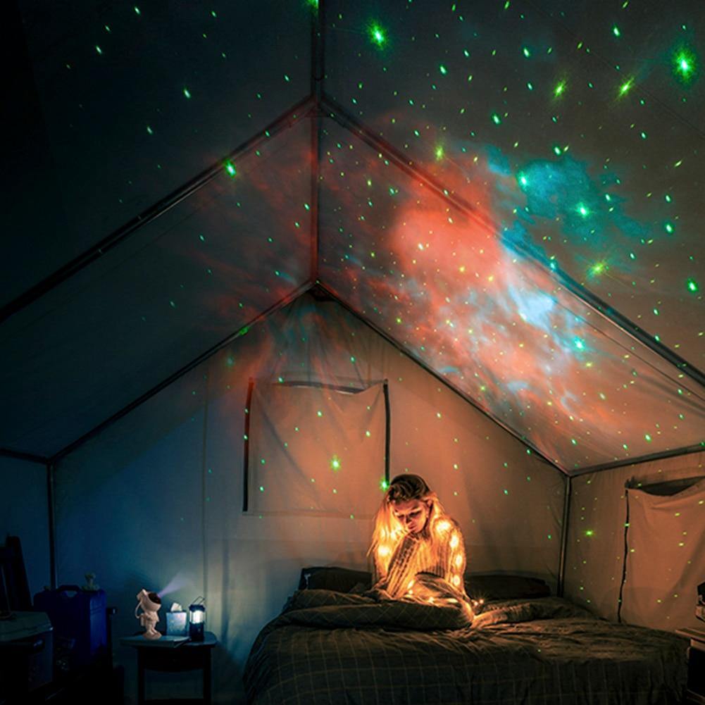 Galaxy Astronaut Night Light Projector with Rotating Arm and Timer