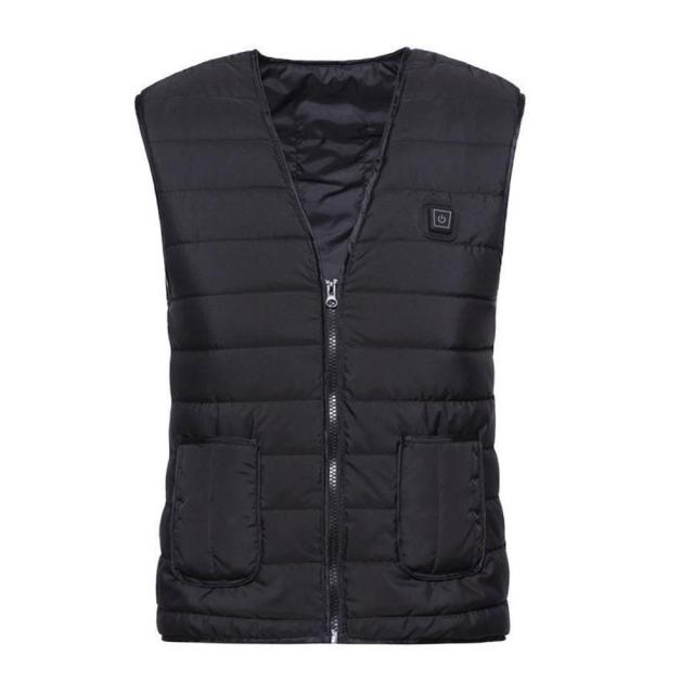 Electric Heated Cotton Vest with 5 Heating Zones and Adjustable Temperature Settings