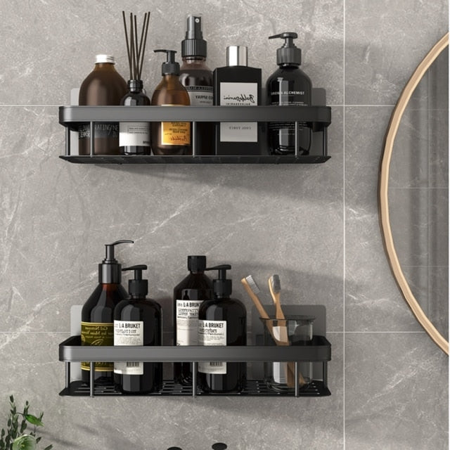 Metal Suction Cup Bathroom Shelves for Organizing Essentials