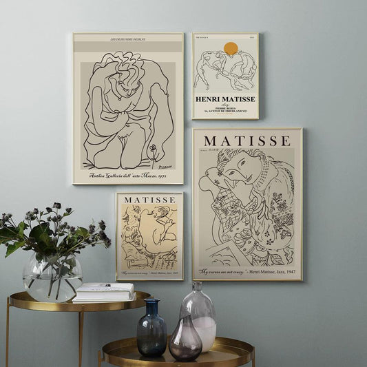 Abstract Canvas Art Print by Henri Matisse Picasso