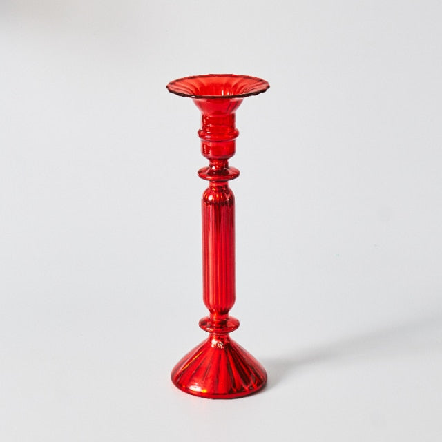Cherry Red Borosilicate Glass Tealight Holder and Vase