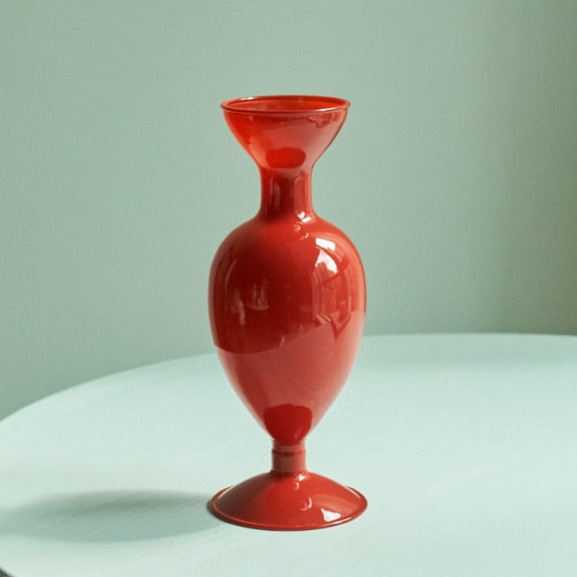 Cherry Red Borosilicate Glass Tealight Holder and Vase