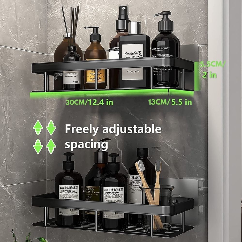 Metal Suction Cup Bathroom Shelves for Organizing Essentials