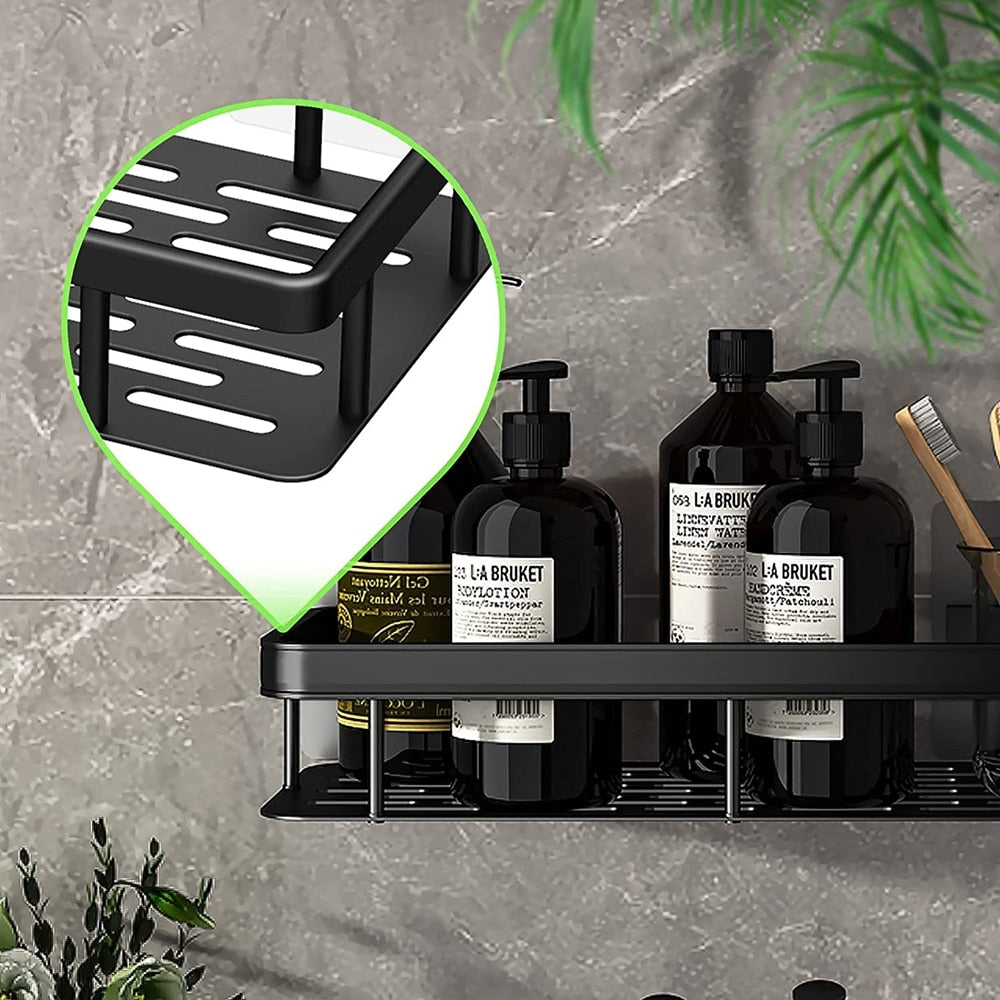 Metal Suction Cup Bathroom Shelves for Organizing Essentials