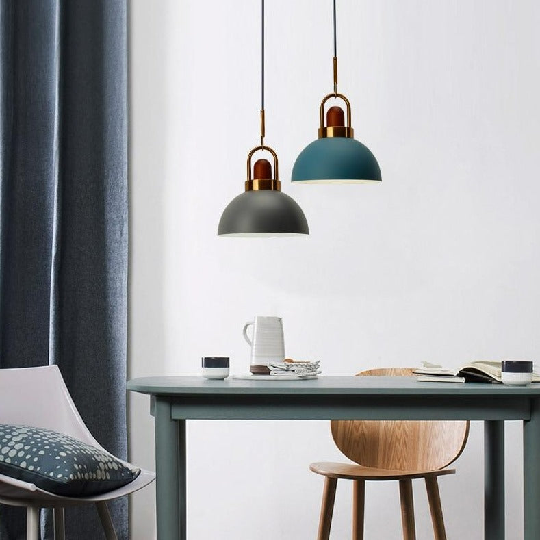 Modern Nordic Pendant Light with Adjustable Height and Metal Glass Design