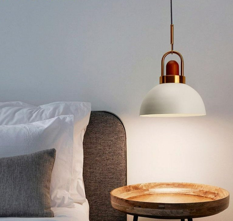 Modern Nordic Pendant Light with Adjustable Height and Metal Glass Design
