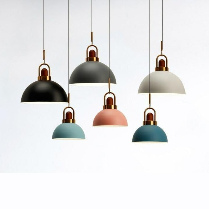 Modern Nordic Pendant Light with Adjustable Height and Metal Glass Design