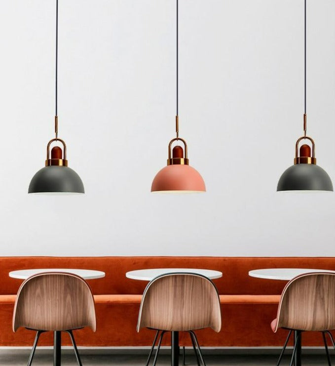 Modern Nordic Pendant Light with Adjustable Height and Metal Glass Design