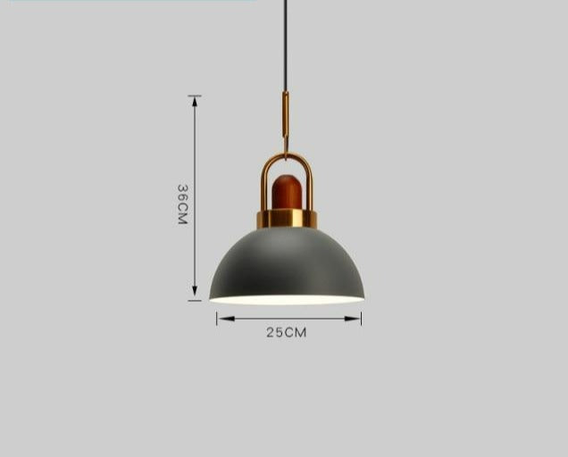 Modern Nordic Pendant Light with Adjustable Height and Metal Glass Design