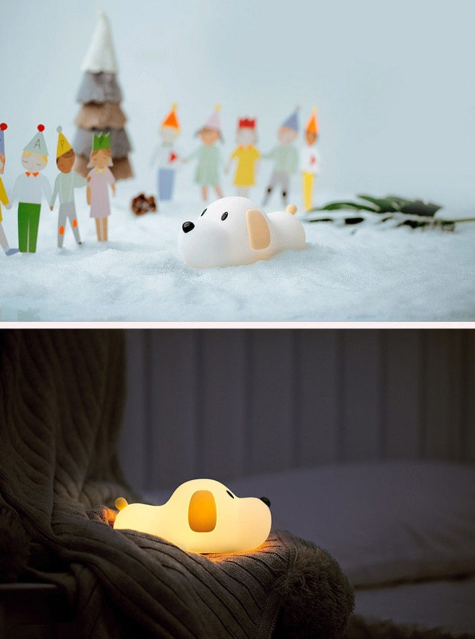 Dimmable LED Dog Night Light with Timer and Rechargeable Battery