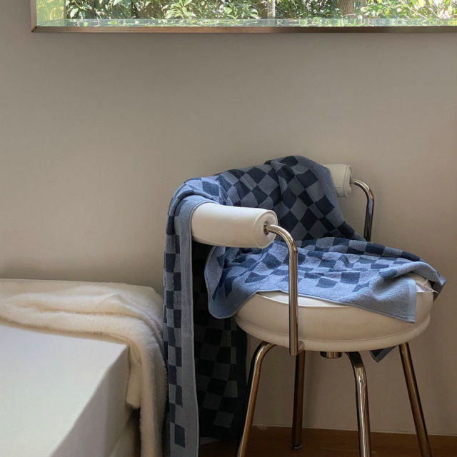 Vintage Stripe Checkerboard Cotton Towel Set