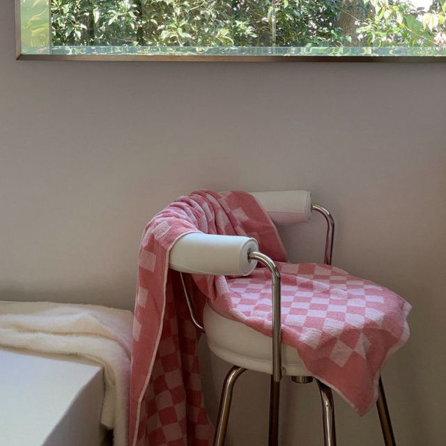 Vintage Stripe Checkerboard Cotton Towel Set