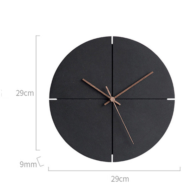 Nordic Minimalist Wooden Wall Clock with Quiet Mechanism
